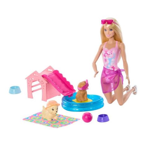 BARBIE FIESTA CACHORROS PISCINA