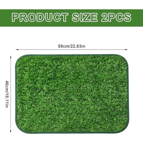 Lot de 2 tapis de pluie réutilisables pour gazon artificiel pour chiens de petite, grande et plus agée (1/4)