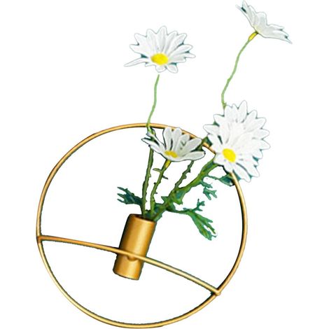Vase suspendu pour fleurs artificielles, décoration murale, design simple et élégant (1/5)