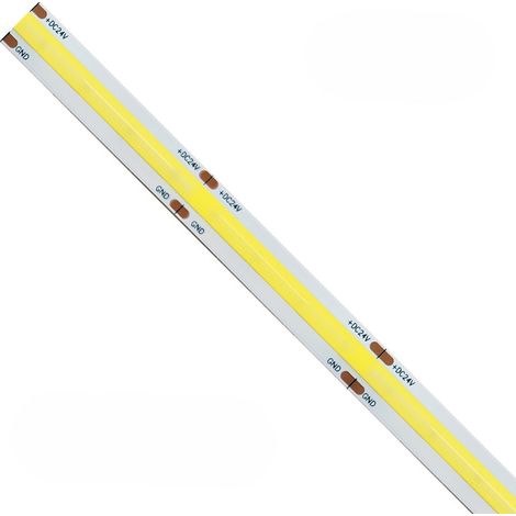 Striscia led COB monocolore da 15W/MT 24V - Bobina da 5m - Giallo