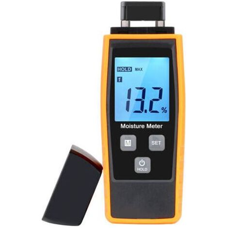 Testeur d'humidité, testeur d'humidité pour murs et bois, compteur de fuites, humidité, détecteur de teneur en eau avec écran LCD,hygrometre interieur,testeur humidité bois-- (1/5)