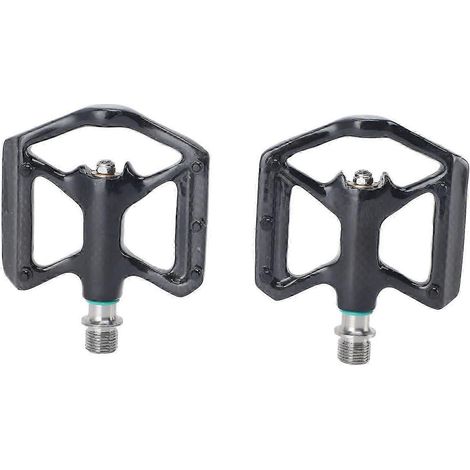Paire de pédales de vélo en fibre de carbone DU, étanches avec 3 roulements, antidérapantes, légères et plates. Compatibles avec les vélos de route et VTT. Qualité supérieure. WHBYV (1/4)