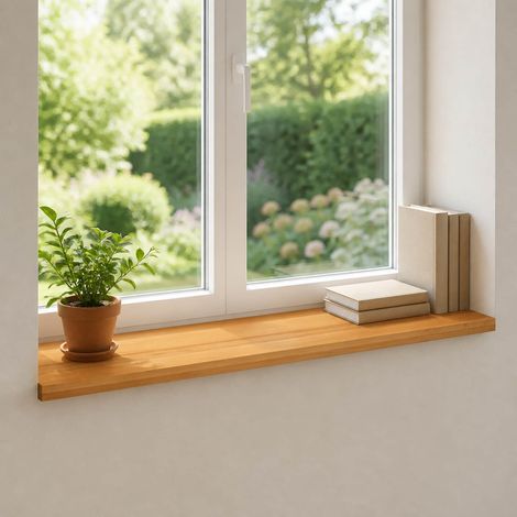 vidaXL Appuis de fenêtre 2 pc Marron Clair 70 x 40 x 2 cm (1/5)