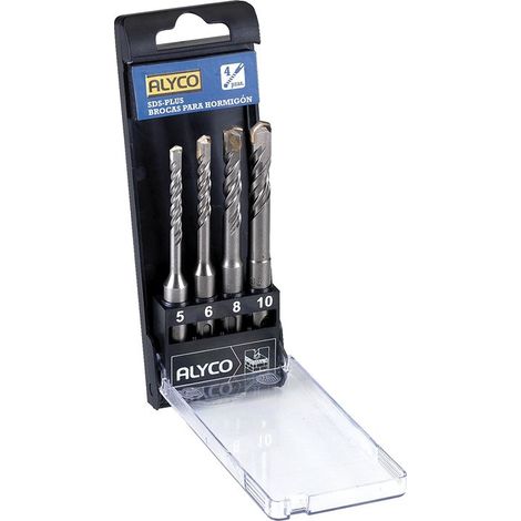 JUEGO 4 BROCAS SDS-PLUS HORMIG. C/PLAST.
