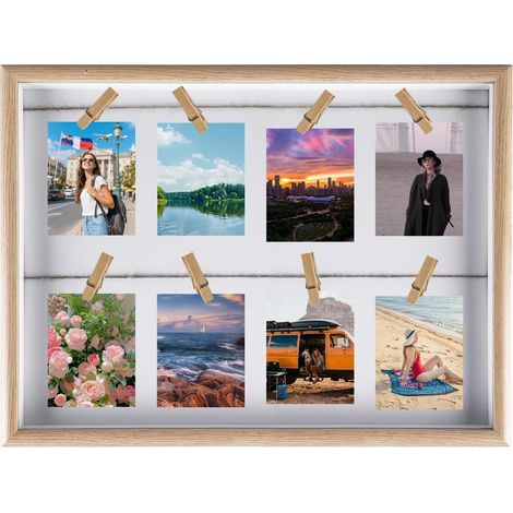 42 x 32 cm - Cadre photo avec 8 pinces - Collage photo (1/5)