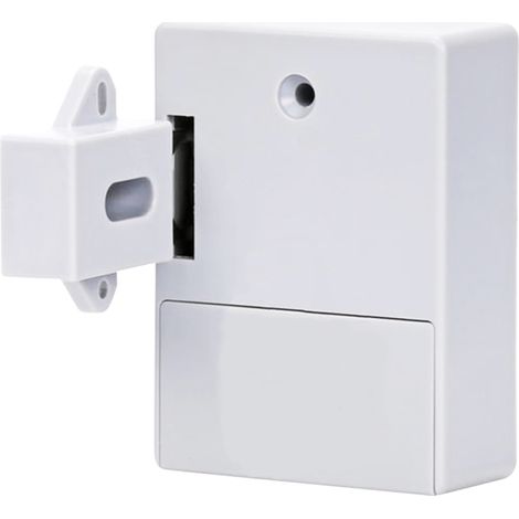 Intelligentes Sensorschrankschloss, verdeckt klebend, einflügelig, weiß (T3), batterielos.