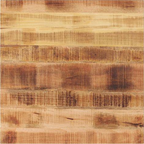 Tischplatte 80x80x2,5 cm Quadratisch Raues Massivholz Mango