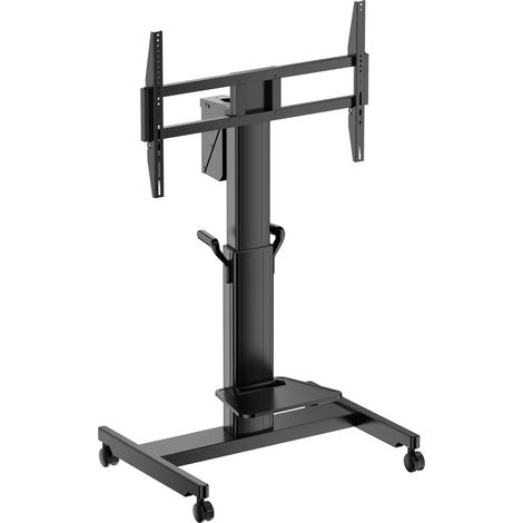 Chariot motorisé pour écran TV 55"-86", hauteur 100-150cm, inclinable 0-90° (1/3)