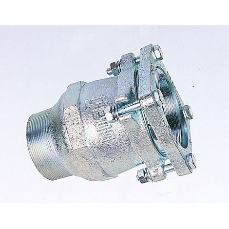 Gebo – Raccord de robinetterie en fonte malléable – Filetage mâle 2 1/2" x 70 mm – Galvanisé pour tube de chaudière type A