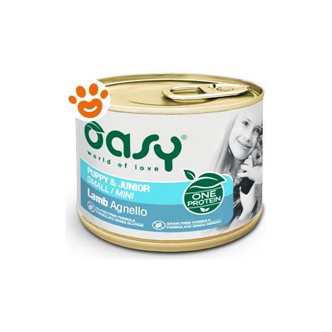 Oasy Dog One Protein Puppy Junior Small Mini Agnello - Oasy Dog One Protein Puppy Junior Small Mini Agnello - Lattina Da 200 Gr