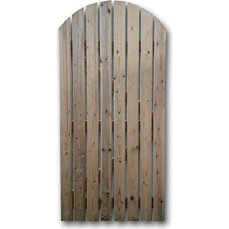 2M High Classic Picket/Slatted Garden Gate - Wooden - L4 x W90 x H200 cm - Fully Assembled