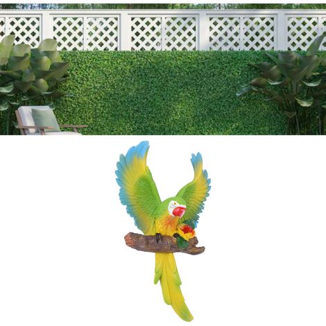 Wanddeko aus Kunstharz: Papagei Lebensechte Vogelstatue für die Terrasse (1/5)