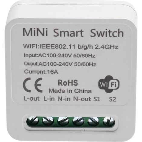 Mini relais intelligent WiFi, module de minuterie pour interrupteur lumineux DIY, application Smart Life/Tuya, télécommande sans fil (1/5)