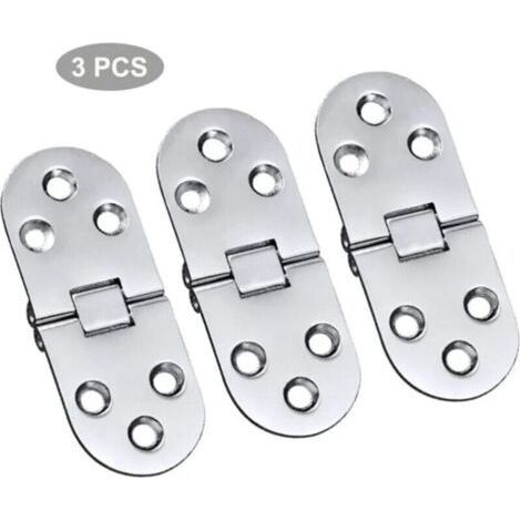 3 PCS Alliage Charnires De Table Acier Inoxydable Charnires Porte Pliant Rabat Charnires Table Charnires Pliante Charnieres Alliage Flip Charnires Pour Tiroir Table Bureau Machine Coudre Arge (1/5)