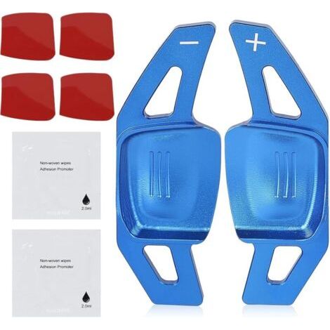 ALLIANDISExtension de Palettes de Changement de Vitesse au Volant, Shift Paddle Extension en Aluminium Compatible avec VW, Bleu (1/4)