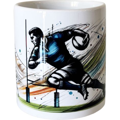 Pot à crayons en céramique rugby (1/2)