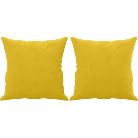 Maison Exclusive - Cojines decorativos 2 uds terciopelo amarillo