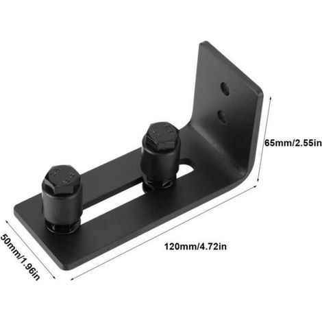 Guide De Plancher Inférieur Pour Porte De Grange Coulissante - Acier Au Carbone - Réglable - 120 X 65 X 50 Mm - 1 Pièce (1/4)