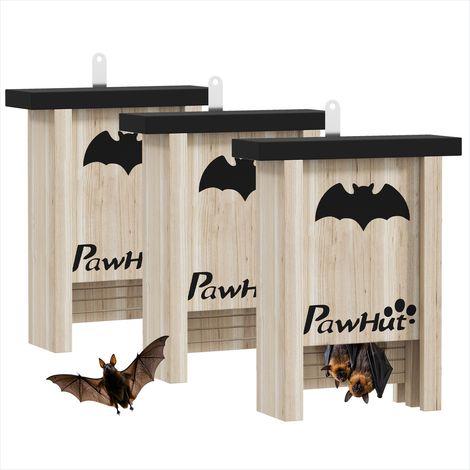 Couchage pour chien Lot de 3 nichoirs à chauve-souris en sapin (1/5)