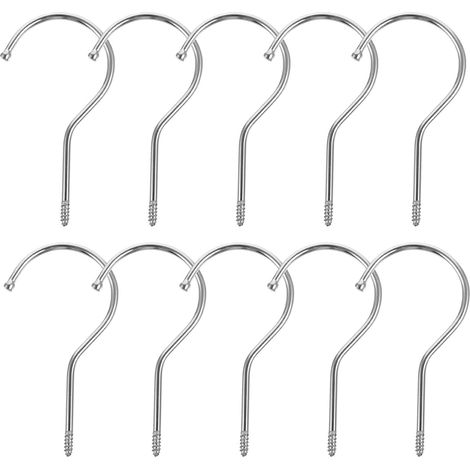 10 crochets à vis inox pour plafond et mur et maison et garage (1/5)