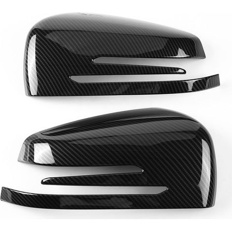 Cubiertas para espejos retrovisores, cubiertas retro para espejos retrovisores Mercedes Clase C, cubiertas de repuesto para espejos retrovisores laterales de ABS (1 par) (1/5)