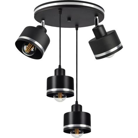 Lampadario Candellux WAMA 4xE27 metallo nero/argento