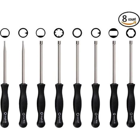 8 Pcs Tournevis de Réglage de Carburateur Tournevis pour Carburateur Nettoyage Moteur Réparation Convient à La Plupart des Moteurs de 2 Cycles (8 pcs tournevis avec boîte&aiguille) (1/5)