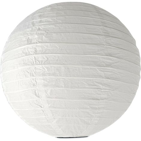 Abat-jour décoratif en papier blanc - Abat-jour de rechange pour lampe suspendue, lampe de table, lampadaire (1 abat-jour en papier, diamètre : 30 cm) (1/5)