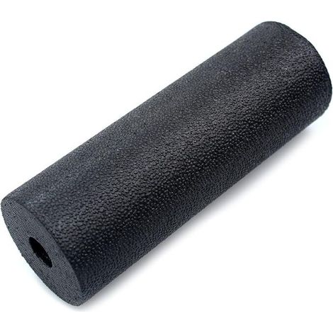 1 mini rullo massaggiante 5,3 x 15 cm, rullo in schiuma per fitness, rullo in schiuma rotondo per massaggio fasciale su schiena, gambe e piedi per rilasciare la tensione muscolare - Nero (1/4)