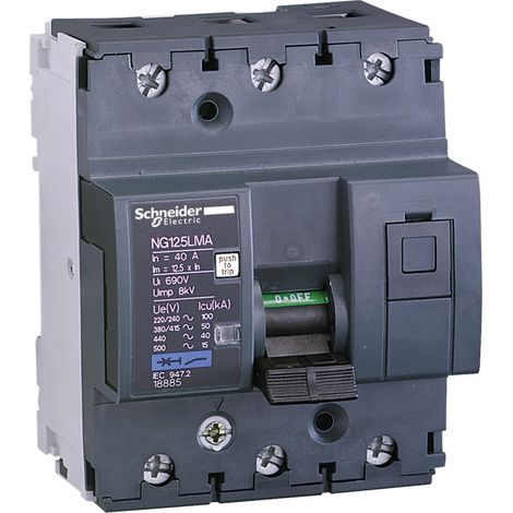 Interruptor automático - NG125LMA - 3P - 16A - curva MA - 18883 (1/2)