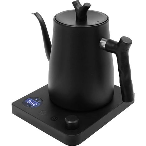 Bouilloire Électrique à Col de Cygne, 1 L, 1000 W, Écran LED, Température Réglable 40 à 100 °C, Fonction Maintien au Chaud, Pour Café et Thé (Noir)