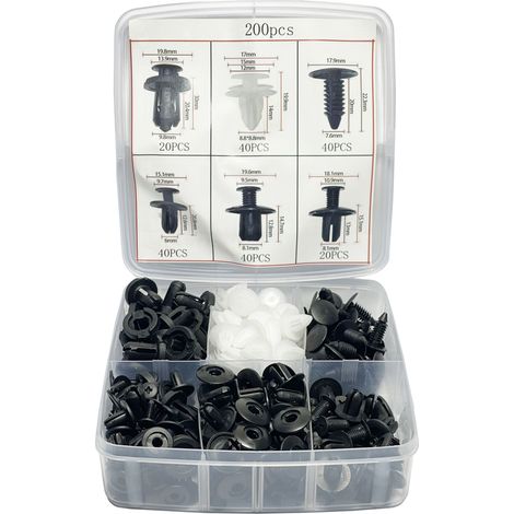 Kit de clips, chevilles, clips pour tapissierie 200 pièces VW AUDI BMW universel (1/5)