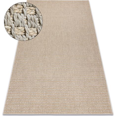 Teppich ORIGI 3561 beige - flachgewebte SISAL schnur beige 78x150 cm