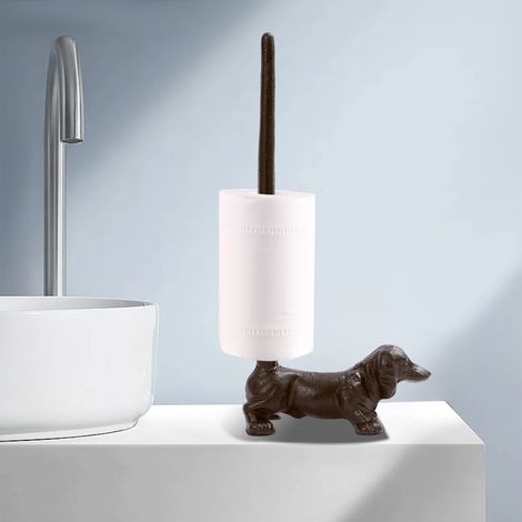 Bathroom Toilet Kitchen Roll Holder Dog Towel Roll Holder Stand Rack (1/5)