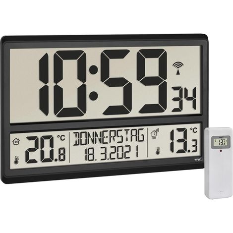 Orologio Radio Controllato TFA Dostmann 60.4521.01 Nero