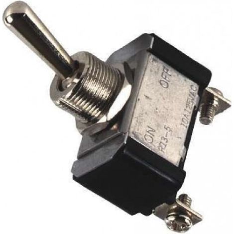 Interrupteur on-off-on metal chrome