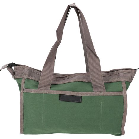 [JAMAIS UTILISÉ]Sac à outils de quincaillerie grande capacité, large ouverture, en toile, avec fermeture éclair, pour mécaniciens, charpentiers et électriciens, 40 x 17 x 26 cm (16 pouces) (1/5)