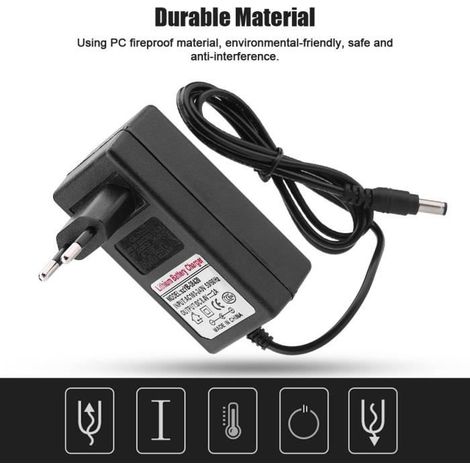 Fdit Chargeur Adaptateur d\'alimentation de remplacement de chargeur de batterie au lithium-ion 8.4V 2A pour voiture de jouet-Ywey (1/4)