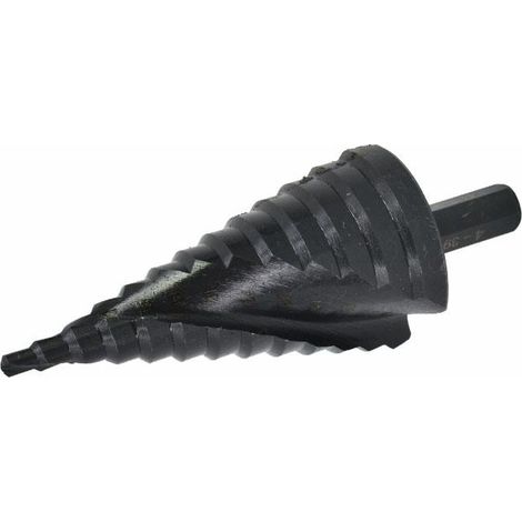 Foret étagé à spirale AWTOOLS / 4-39 mm / AICrN / Noir