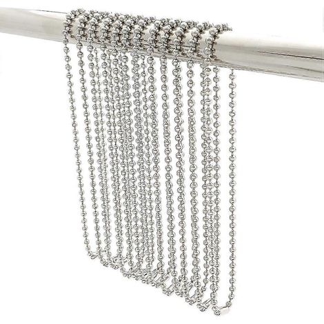 Crochets de rideau de douche longs 70 cm (27 pouces) anneaux de rideau de douche (12 unités) (1/4)