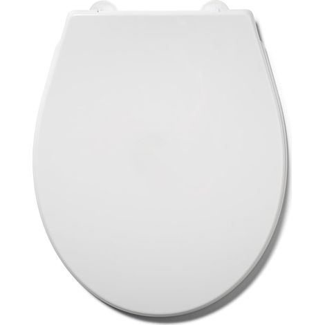 Croydex Vivara White Toilet Seat - Made From Resilient Polypropylene with Adjustable Hinges to Fit Standard Toilets, Bottom Fix Only with Durable Plastic Hinges and All Fittings Included (Oval) (1/4)