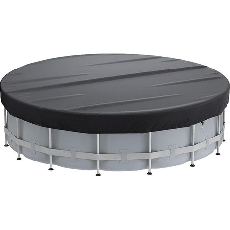 Bache Piscine Ronde 550 420D Oxford Tissu Bache Hivernage Piscine Hors Sol BâChe de Piscine Ronde ImperméAble Et IndéChirable (1/5)