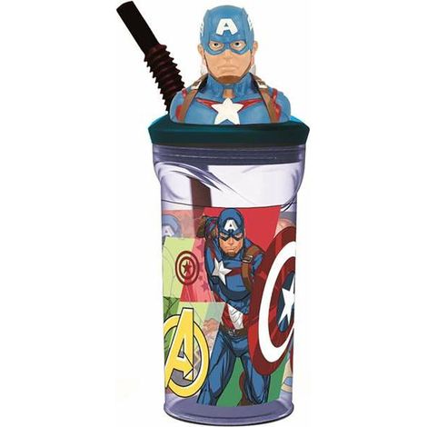 VASO 360ML FIGURA 3D AVENGERS SEVEN WONDERS CAPTAIN AMERICA