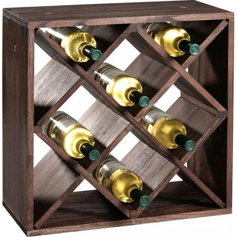 Kesper Estantería para vino madera marrón capacidad 12 botellas