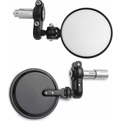 Universelle Motorradspiegel, runde, klappbare Seitenspiegel mit 3 Zoll Durchmesser für 22-mm-Lenker (1/5)