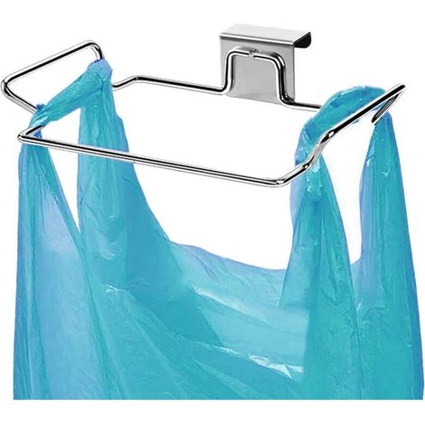 Support de sac poubelle pour armoires, portes d'armoires de cuisine, poubelle portable en acier inoxydable, poubelle de cuisine (1/5)