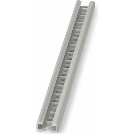 Riel perforado para cargas ligeras tipo "C" - PVC 25 x 11 x 2 x 1000 - Caja de 30 (1/2)