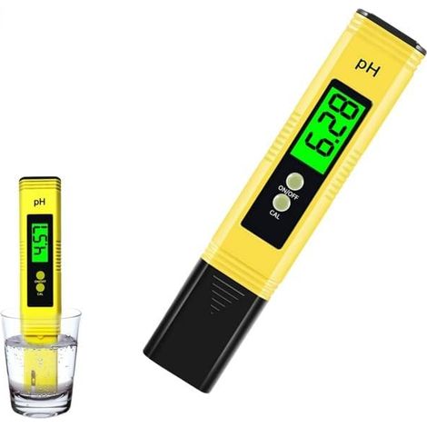 Digital PH Meter, PH Tester Digital 0.01pH High Accuracy 0-14 PH Measurement Range Portable Water Quality Testing PH Meter with LCD Display for Household Drinking Water, Pool, Hydroponics, Aquarium (1/5)