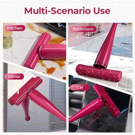 Balai Éponge - Auto-essoreuse Portable - Pour Nettoyage Humide Et Sec - Tête Remplaçable - 1 Pièce (1/5)