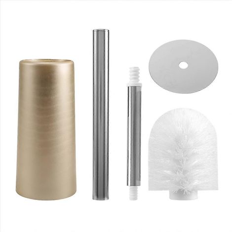 Brosse et support pour WC - Ensemble brosse nettoyante cuvette (Or) (1/5)